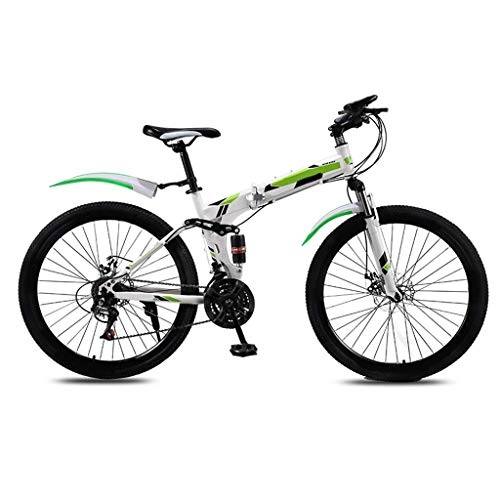 Folding Mountain Bike : Folding Mountain Bike Bicycle For Men And Women Adult Variable Speed Double Shock Absorber Adult Student Ultra Light Portable Road Bicycle(21 / 24 / 27 Speed), 24 / 26 Inch Wheel Unicycle