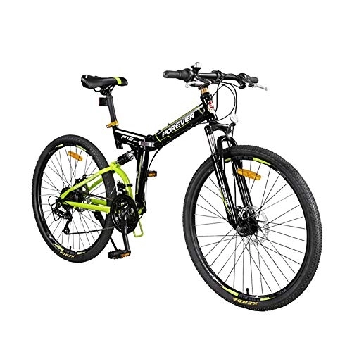 Folding Mountain Bike : Folding Mountain Bike, Off-road Variable Speed Bike 26-inch Shock Absorption Trekking Soft Tail Bicycle Ultra Light Portable Suitable for Adult Youth