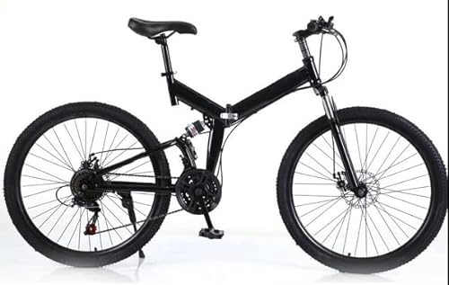 Folding Mountain Bike : Futchoy Folding Bike 21 Speed 26 Inch Professional Carbon Steel Mountain Folding Bicycle Height Adjustable Variable Speed 44T With V-Brake For Adults and Students