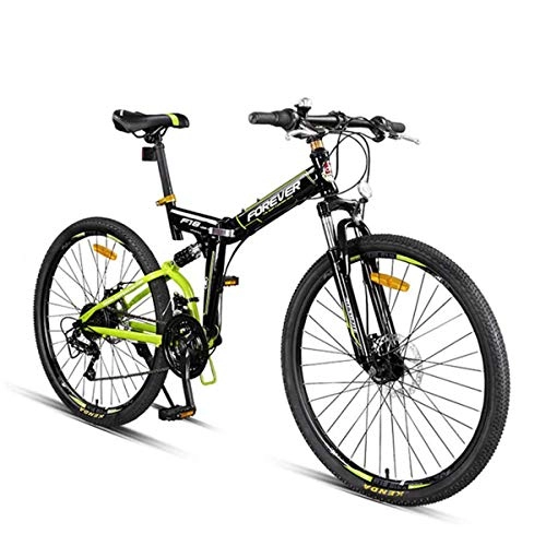 Folding Mountain Bike : GJNWRQCY Full Suspension Mountain Bike 24 Speed Bicycle 26 inches mens Disc Brakes Bicycle