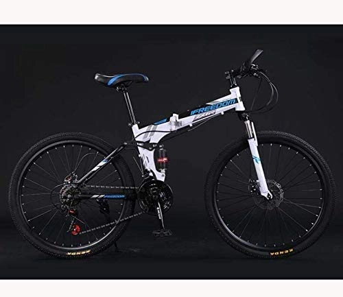 Folding Mountain Bike : GMZTT Unisex Bicycle Folding Mountain Bicycle Bicycle, City Compact Bicycle Adult Student Road Bicycle, Women And Men Travel Outdoor Adjustable MTB Bikes, C, 26 inch 27 speed