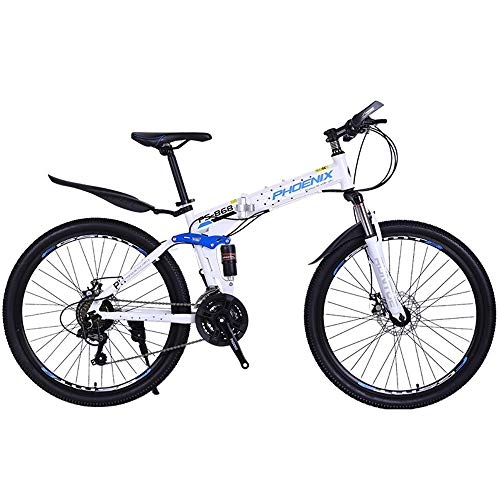 Folding Mountain Bike : GUI-Mask SDZXCBicycle Folding Mountain Bike Male Speed Off-Road Racing Youth Student Female Adult Bicycle 26 Inches