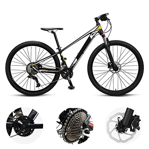 Folding Mountain Bike : GUOHAPPY 29-Inch Mountain Bike, 36-Speed, Strong Off-Road Capability, More Stable Grip, Faster Speed, Suitable for Riders with A Height of 59 Inches-74.8 Inches, black yellow