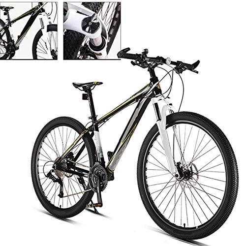 Folding Mountain Bike : GUOHAPPY Mountain Bike, 29-Inch, 33-Speed, 330Lbs Load-Bearing, Aluminum Alloy Frame, Not Easy To Rust, Durable, Suitable for People 165Cm-195Cm Tall, black yellow
