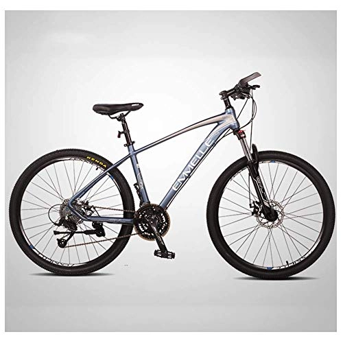 Folding Mountain Bike : GWFVA 27-Speed Mountain Bikes, 27.5 Inch Big Tire Mountain Trail Bike, Dual-Suspension Mountain Bike, Aluminum Frame, Men's Womens Bicycle, Blue
