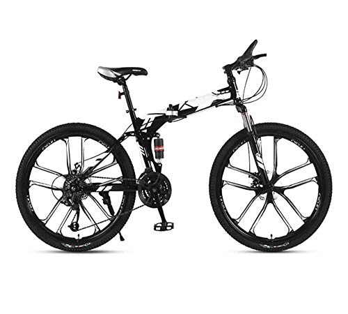 Folding Mountain Bike : Gyj&mmm Flying mountain bike bicycle, folding mountain bike bicycle, 26" 27-speed adult speed off-road racing shock absorber soft tail men and women bicycle, C
