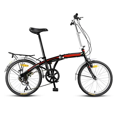 Folding Mountain Bike : Gyj&mmm Folding system mountain folding bike, city folding bike, man woman, child one size, suitable for all 7-speed gear, Black
