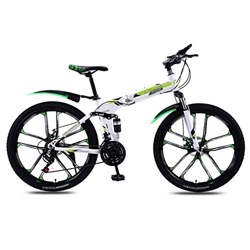Folding Mountain Bike : Hong Yi Fei-shop Folding Bikes Folding Mountain Bike Bicycle Men's And Women's Adult Variable Speed Double Shock Absorber Adult Student Ultra-light Portable Off-road Bicycle 26 Inches Outdoor bike