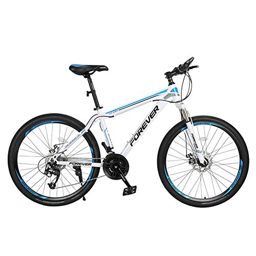 Folding Mountain Bike : Hxx Mountain Folding Bicycle, 26" Unisex Shock Absorber Bicycle 30 Speed Double Disc Brake Aluminum Alloy Frame Cross Country Bicycle Slip Wear Tire, Blue