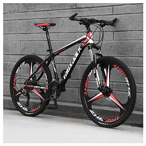 Folding Mountain Bike : KXDLR 26" Front Suspension Folding Mountain Bike 30-Speeds Bicycle Men Or Women MTB High-Carbon Steel Frame with Dual Oil Brakes, Red