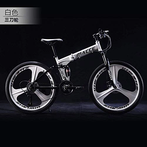 Folding Mountain Bike : L.HPT 21 Speed Folding Mountain Bike Bicycle 24-inch Male And Female Students Shift Double Shock Absorber Adult Commuter Foldable Bike Dual Disc Brakes