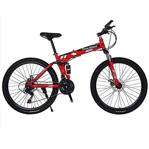 Folding Mountain Bike : LBWT Unisex Off-Road Bicycles, 26" Mountain Bike, 17" Aluminium Frame, With Disc Brakes, Multicolor Selection (Color : B, Size : 21 Speed)