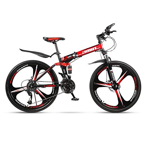 Folding Mountain Bike : LC2019 Folding Mountain Bike For Men And Women Bicycle 24 / 26 Inches Sports Mountain Bike With 3 Cutter Wheel (Color : 24-stage shift, Size : 26inches)