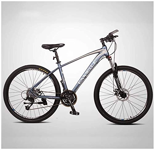 Folding Mountain Bike : LEYOUDIAN 27-Speed Mountain Bikes, 27.5 Inch Big Tire Mountain Trail Bike, Dual-Suspension Mountain Bike, Aluminum Frame, Men's Womens Bicycle (Color : Blue)