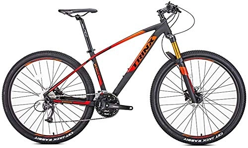 Folding Mountain Bike : LEYOUDIAN Adult Mountain Bikes, 27-Speed 27.5 Inch Big Wheels Alpine Bicycle, Aluminum Frame, Hardtail Mountain Bike, Anti-Slip Bikes (Color : Orange)