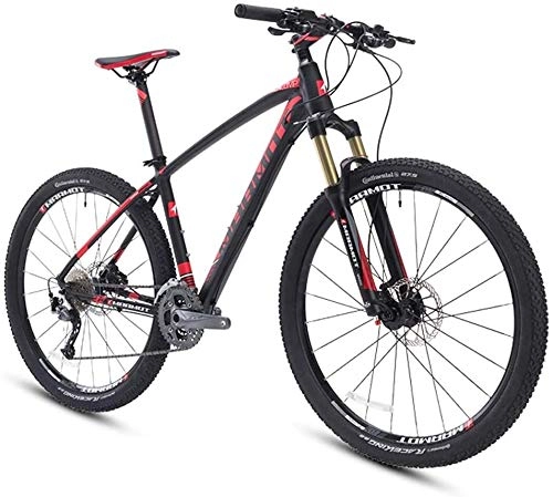 Folding Mountain Bike : LEYOUDIAN Mountain Bikes, 27.5 Inch Big Tire Hardtail Mountain Bike, Aluminum 27 Speed Mountain Bike, Men's Womens Bicycle Adjustable Seat (Color : Black)