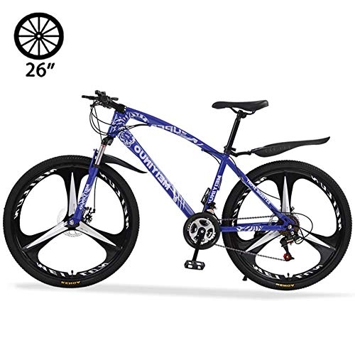 Folding Mountain Bike : LFDHSF 24 Speed Mens Mountain Bike 26 Inch Front Suspension Hybrid Bikes Carbon Steel Bicycles with Double Hydraulic Disc Brake