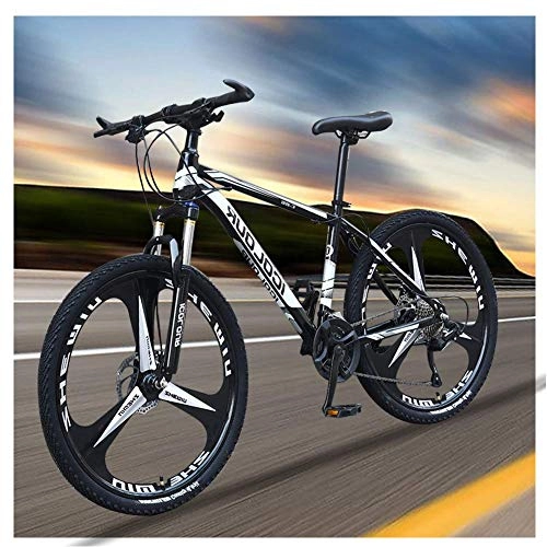 Folding Mountain Bike : LFDHSF Road Bike Youth 26-Inch 3-Spoke Wheels Carbon Steel Fork Suspension Commuter Bike MTB with Dual Disc Brakes Bicycle