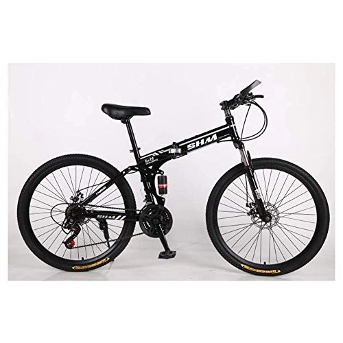 Folding Mountain Bike : LHQ-HQ Outdoor sports Bikes / Folding Bikes Folding Mountain Bike Adult Variable Speed Bicycle 26 Inch Cross Country Bicycle Shock Absorber Black Disc Brake