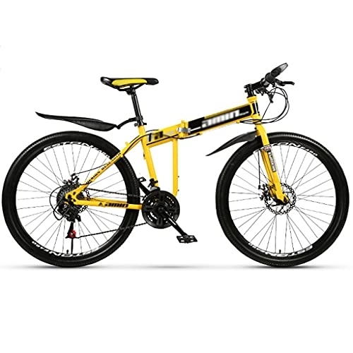 Folding Mountain Bike : LiRuiPengBJ Children's bicycle 26 Inch Folding Mountain Bike 21 Speed for Youth Adult Aluminum Steel Frame Mountain Bicycle with Shock Absorbers for Men and Women (Color : Style2, Size : 27 speed)