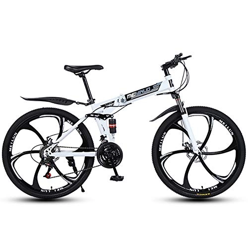 Folding Mountain Bike : LIU Adult Folding Mountain Bike 26inch 21 / 24 / 27 Variable Speed Classic Outdoor Cycling Non-Slip Shock Absorbers Bicycle, 6knives, 21speed