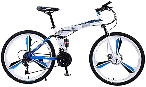 Folding Mountain Bike : lqgpsx Foldable Bicycle Mountain Bike, Wheel Size 26 Inches Road Bike 21 Speeds Suspension Bicycle Double Disc Brake, for Urban Environment and Commuting To and From Get Off Work