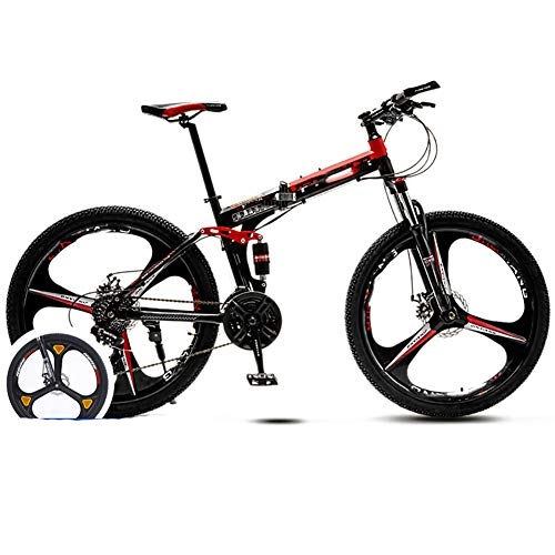 Folding Mountain Bike : MJKT Adult Mountain Bike, 26 inch Wheels, Mountain Trail Bike High Carbon Steel Folding Outroad Bicycles 21-Speed Bicycle Gears Dual Disc Suspension MTB Brakes Mountain Bicycle 07