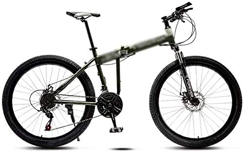 Folding Mountain Bike : MJY Bicycle Adult Off-Road Mountain Bike Unisex Bicycles 21 Speed Folding Variable-Speed Mountain Bike Double Shock-Absorbing Spoke Wheels Studentracing 6-27, 24 Inches