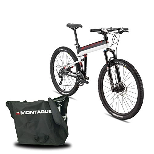 Folding Mountain Bike : Montague Paratrooper Elite 30 Speed Folding Mountain Bike, Folding Bicycles for Adults, Folding Bicycle, Folding Bike with Carrying Case Bag and Outdoors Equipments Guide Book, Large-20 Inch