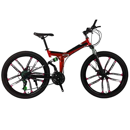 Folding Mountain Bike : MORCHAN Mountain Bike, 26 Inch 21 Speed MTB, Men Women Lightweight Road Bikes, Multiple Colors Aluminum Racing Outdoor Cycling Bicycle Student Bicycle (Red)