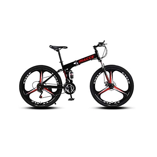 Folding Mountain Bike : Mountain Bike Folding Bikes 24 Inch 24 Speed Adult Mountain Bike, Off-Road Variable Speed Racing Bikes for Men And Women, black, 24 speed 24 inch