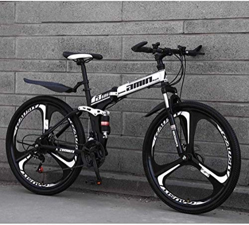 Folding Mountain Bike : Mountain Bike Folding Bikes, 26Inch 24-Speed Double Disc Brake Full Suspension Anti-Slip, Lightweight Frame, Suspension Fork 7-10, W 2 fengong (Color : W 2)