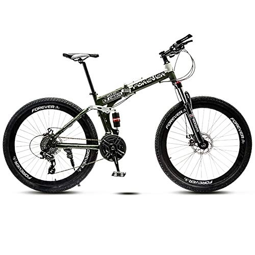 Folding Mountain Bike : Mountain Bikes Bikes for Adults Ladies Bikes Folding Bikes, olding Mountain Bike for Adults, High Carbon Steel Frame, 21 / 24 / 27 / 30 Speed, Universal for Men and Women