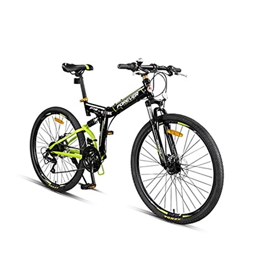 Folding Mountain Bike : Mountain Bikes Mtb Bike Cycling Folding Bicycle for Adults Mens Women 26 Inch for Kids Adult 24 Speed Double Shock Absorption Variable Speed Soft Tail, Black
