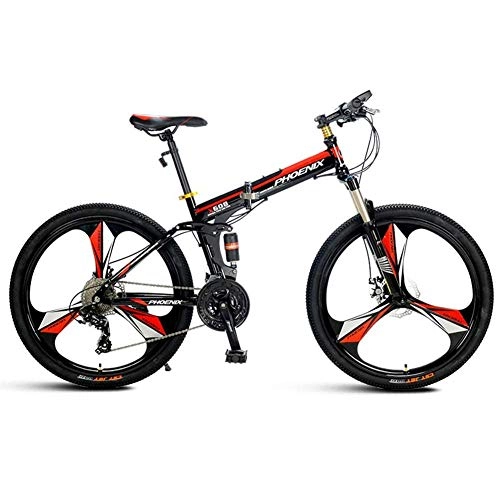 Folding Mountain Bike : NOBRAND Testmodel, Test004 Unisex Adult, unisex_adult, red, 24 pollici