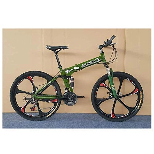Folding Mountain Bike : Outdoor sports 21Speed Bicycle 26" Folding Mountain Bike Double Disc Brake Male And Female Students Bicycle Adult OffRoad Bicycle