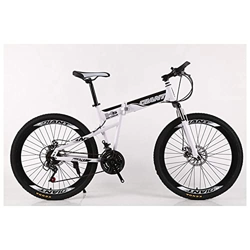 Folding Mountain Bike : Outdoor sports Folding Mountain Bike 2130 Speeds Bicycle Fork SuspensionFoldable Frame 26" Wheels with Dual Disc Brakes