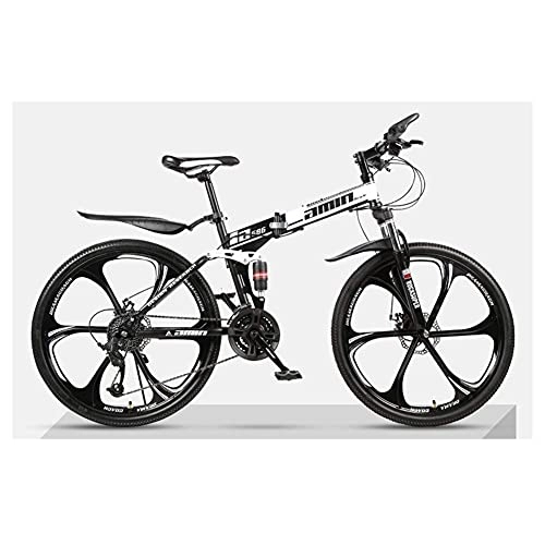 Folding Mountain Bike : Outdoor sports Mountain Folding Bike, 26 Inches, Mountain Bike, 24 Speed Gears, Dual Suspension, Children's Bicycle, Boys And Girls Bicycle