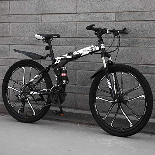 Folding Mountain Bike : PengYuCheng Folding mountain bike 24 speed sports car adult off-road vehicle road racing male and female students youth bicycle q7