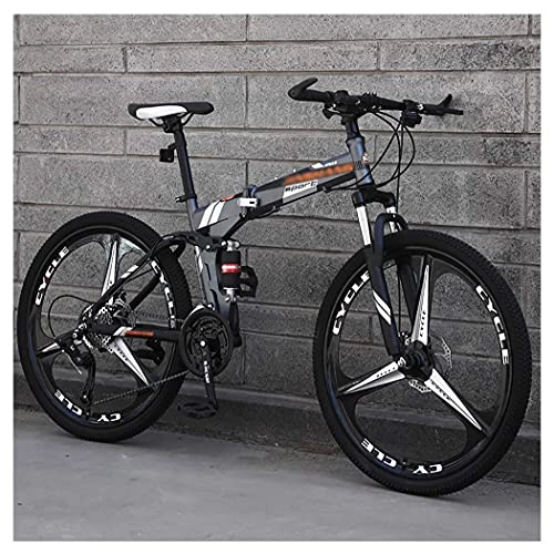 Folding Mountain Bike : Professional Racing Bike, 24 * 26Inch Lightweight Foldable Bikes, Folding Outroad Bicycles, Mini Folding Bike, 21 * 24 * 27Speed Folding Bike Adult MTB Bikes, Foldable Mountain Bicycle