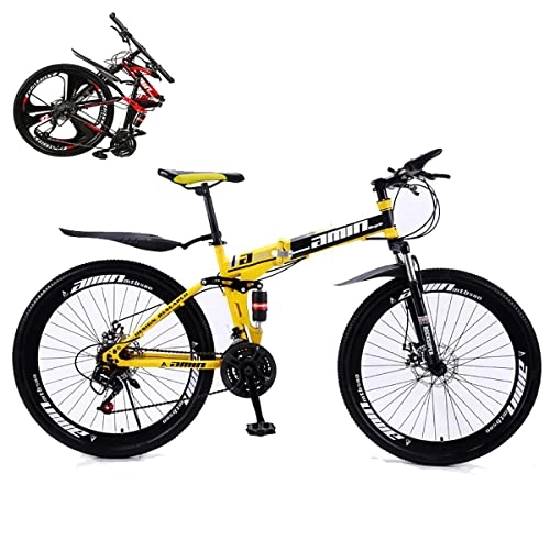 Folding Mountain Bike : Professional Racing Bike, Adult Folding Bike, Foldable Outroad Bicycles, Men Women Folding Mountain Bikes, for 24 * 26in 21 * 24 * 27 * 30 Speed Outdoor Bicycle (Color : B, Size : 24in30Speed)