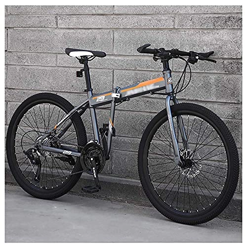 Folding Mountain Bike : Professional Racing Bike, Lightweight Foldable Bikes, Folding Outroad Bicycles, Adult MTB Bikes, Foldable Mountain Bicycle, Folding Bike, 21 * 24 * 27Speed Mini Folding Bike 24 * 26Inch