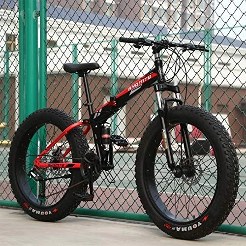 Folding Mountain Bike : RNNTK Men Folding Bike Ultra-light Fat Bike, Comfortable Outdoor Cycling Folded Dual Suspension Mountain Bike, City Outroad Racing Cycling A Variety Of Colors D -24 Speed -24 Inches