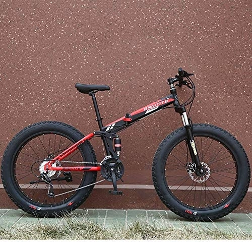 Folding Mountain Bike : RZiioo Folding Mountain Bike Bicycle Male and Female Students Shift Double Shock Absorber Adult Commuter Foldable Bike Dual Disc Brakes, A, 24 inch 24 speed