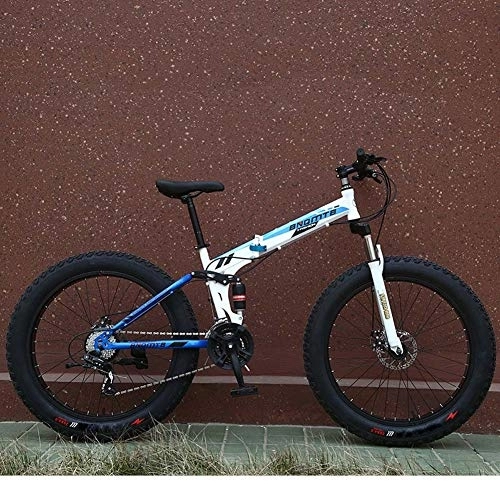 Folding Mountain Bike : RZiioo Folding Mountain Bike Bicycle Male and Female Students Shift Double Shock Absorber Adult Commuter Foldable Bike Dual Disc Brakes, B, 24 inch 7 speed
