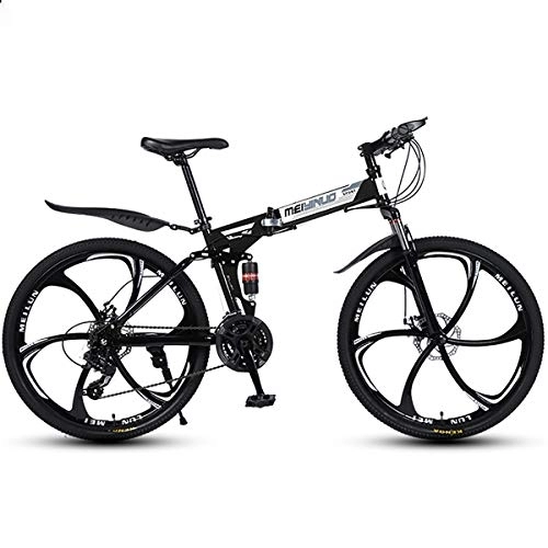 Folding Mountain Bike : STRTG Adult Folding Mountain Bicycle, Foldable Bike, Folding Outroad Bicycles, Streamline Frame Folded Within 15 Seconds, for 26in 21 * 24 * 27Speed Men Women Outdoor Bicycle