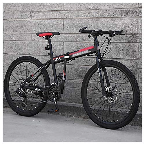 Folding Mountain Bike : STRTG Lightweight Foldable Bikes, Folding Outroad Bicycles, Adult MTB Bikes, Foldable Mountain Bicycle, Folding Bike, 21 * 24 * 27Speed Mini Folding Bike 24 * 26Inch