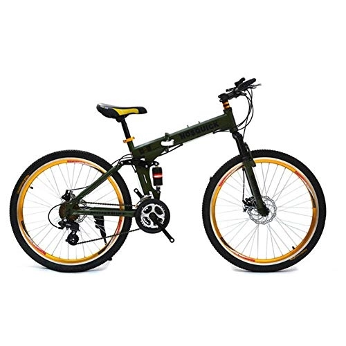 Folding Mountain Bike : SYCHONG Mountain Bike Spoke Wheels Dual Suspension Folding Bike 30 Speed MTB Bicycle, C, 26inches