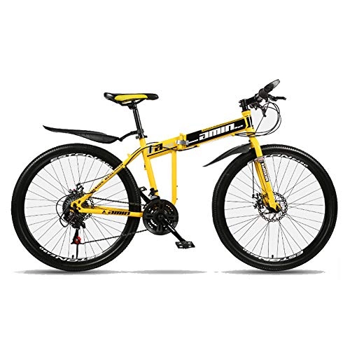 Folding Mountain Bike : TopBlng 27-speed Teens MTB Bikes The Spokes Are Highly Matched, For Outdoor Sports Rain Road Mountain, 26 Inch Foldable Mountain Bike-A 27-speed