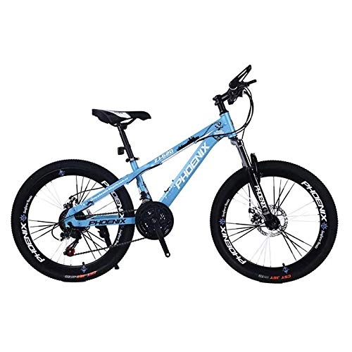 Folding Mountain Bike : Variable Speed Mountain Bike, 12-17 Years Old Boys And Girls Student Bicycle (Color : Blue)